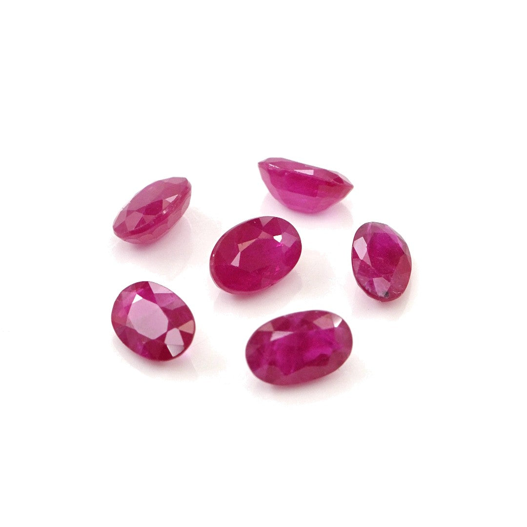 Natural Untreated Burma Ruby Calibrated Ovals | 3x5mm & 4x6mm