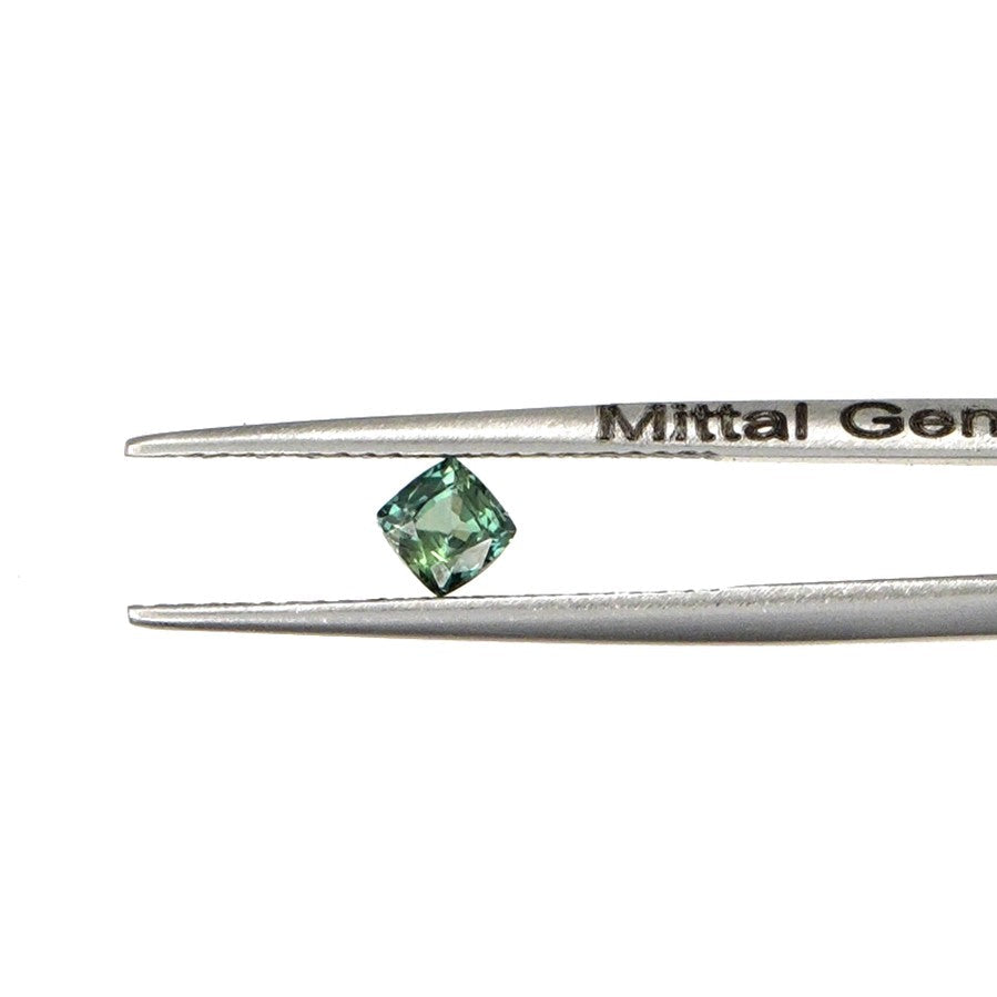 Natural Untreated Australian Teal Sapphire Calibrated Cushions | 4mm & 4.5mm