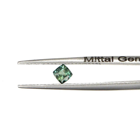 Natural Untreated Australian Teal Sapphire Calibrated Cushions | 4mm & 4.5mm