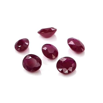 Natural Untreated African Ruby Calibrated Ovals | 5x6mm & 6x7mm