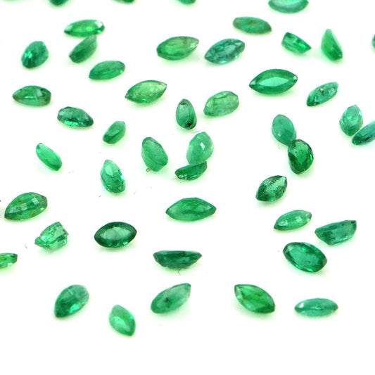 Natural Zambian Emerald Calibrated Marquise | 1.5x3mm & 2x4mm
