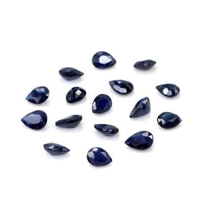 Natural Untreated Blue Sapphire Calibrated Pears | 3x4mm & 4x5mm