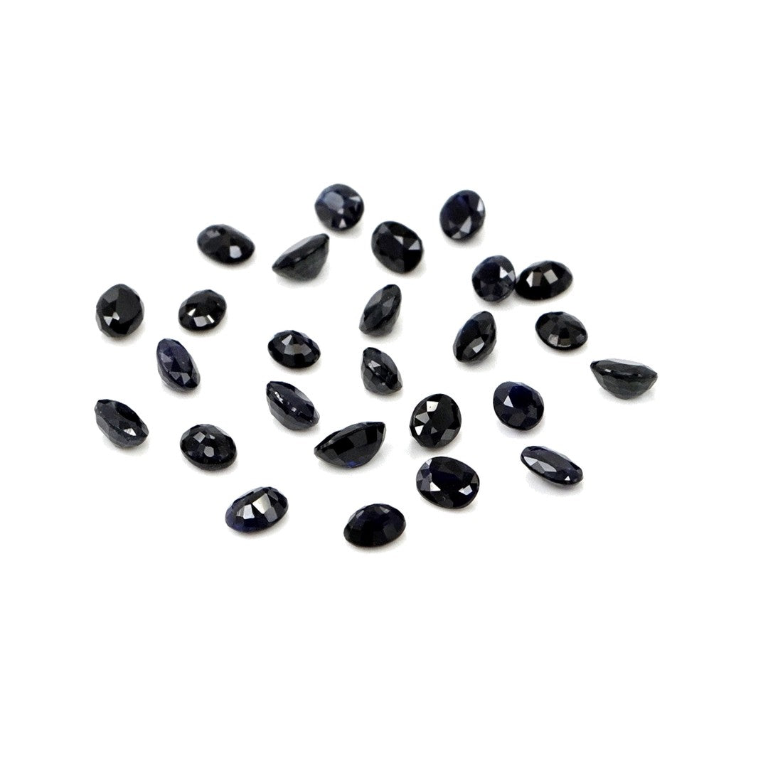 Natural Untreated Blue Sapphire Calibrated Ovals | 3x4mm & 4x5mm