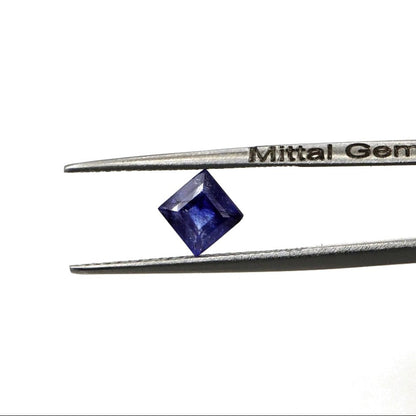 Natural Bangkok Blue Sapphire Calibrated Squares | 5mm & 6mm
