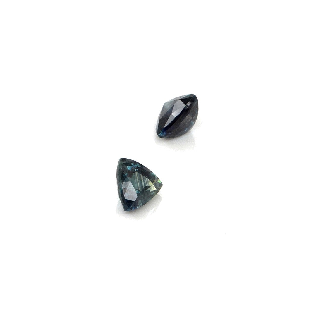 Natural Untreated Australian Teal Sapphire Calibrated Trillions | 5mm & 6mm