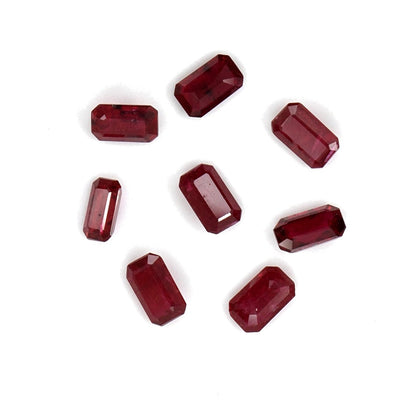 Natural Untreated Mozambique Ruby Calibrated Octagons | 3x5mm & 4x6mm