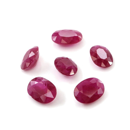 Natural Untreated Burma Ruby Calibrated Ovals | 5x7mm & 6x8mm