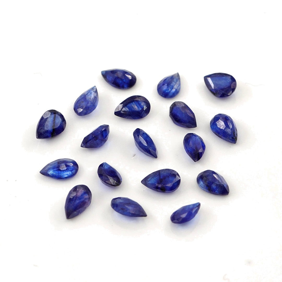 Natural Bangkok Blue Sapphire Calibrated Pears | 3x5mm & 4x6mm