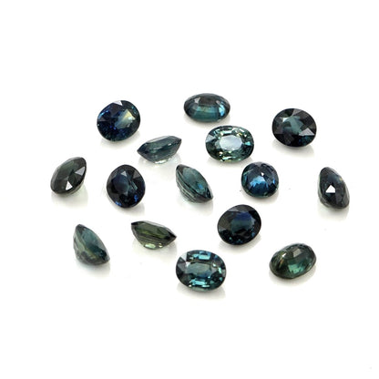 Natural Untreated Australian Teal Sapphire Calibrated Ovals | 3x4mm & 4x5mm