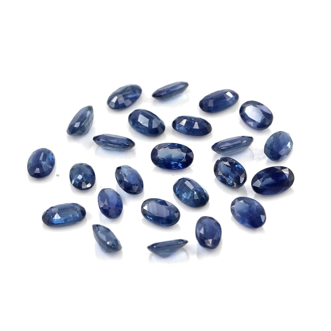 Natural Untreated Blue Sapphire Calibrated Ovals | 3x5mm & 4x6mm