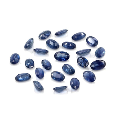 Natural Untreated Blue Sapphire Calibrated Ovals | 3x5mm & 4x6mm