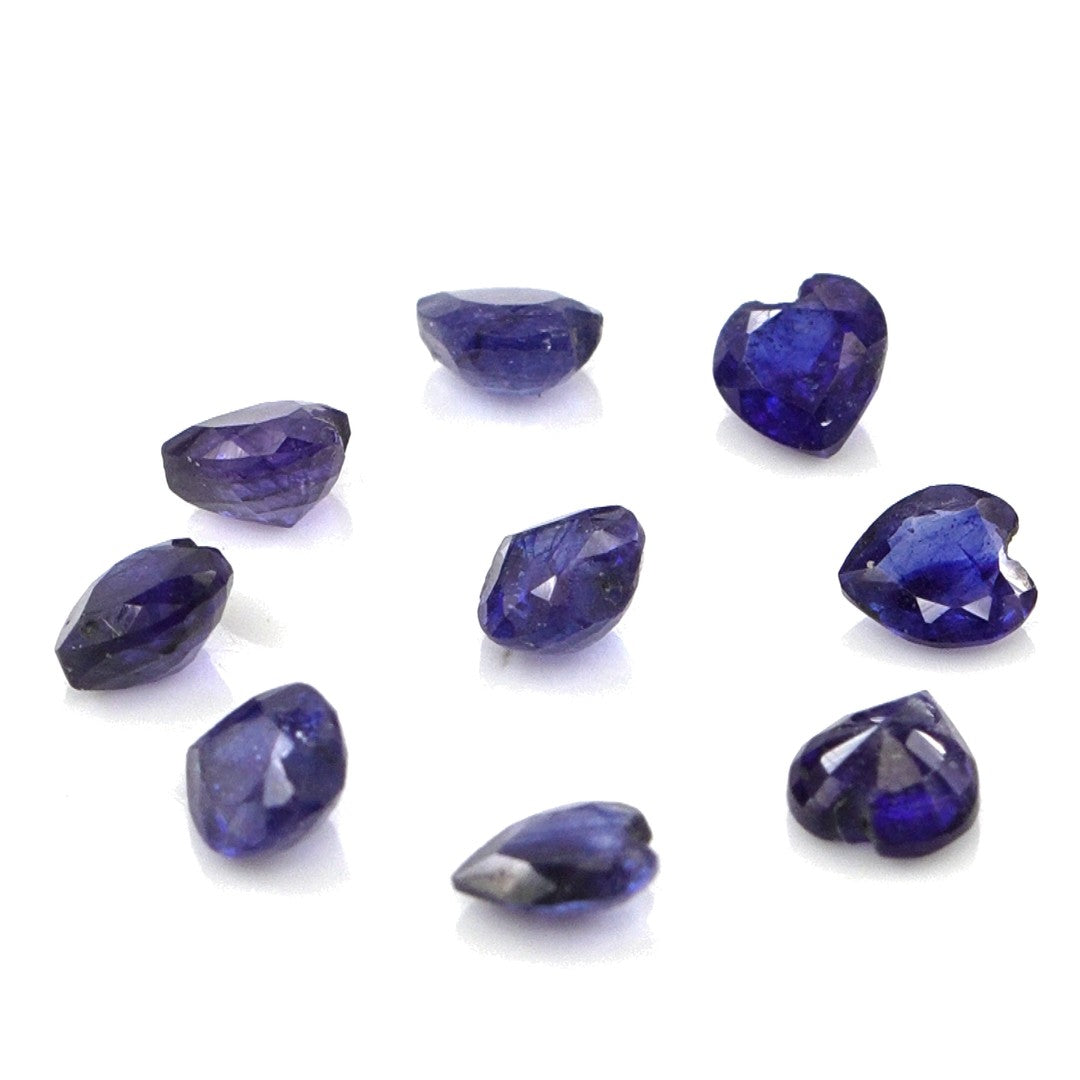 Natural Bangkok Blue Sapphire Calibrated Hearts | 3mm & 3.5mm