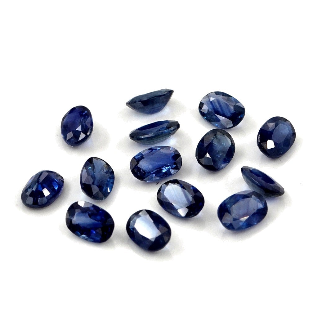 Natural Untreated Blue Sapphire Calibrated Ovals | 3x4mm & 4x5mm