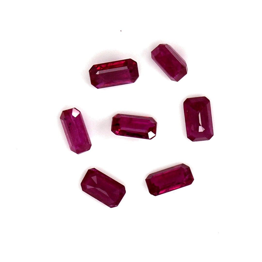 Natural Untreated Mozambique Ruby Calibrated Octagons | 3x5mm & 4x6mm