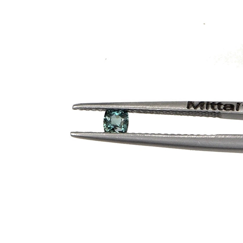 Natural Untreated Australian Teal Sapphire Calibrated Cushions | 3mm & 3.5mm