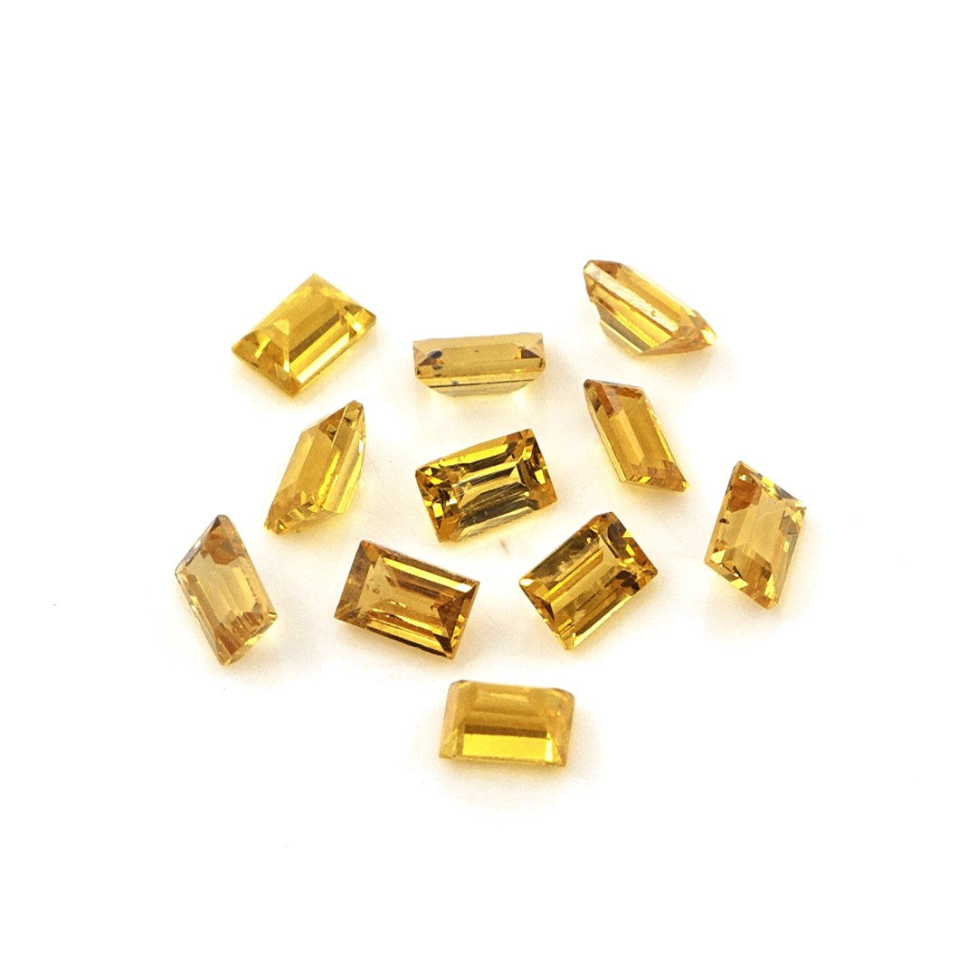 Natural Untreated Yellow Sapphire Calibrated Baguettes | 2x3mm & 3x4mm