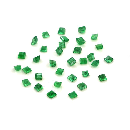 Natural Zambian Emerald Calibrated Squares | 2mm & 2.5mm