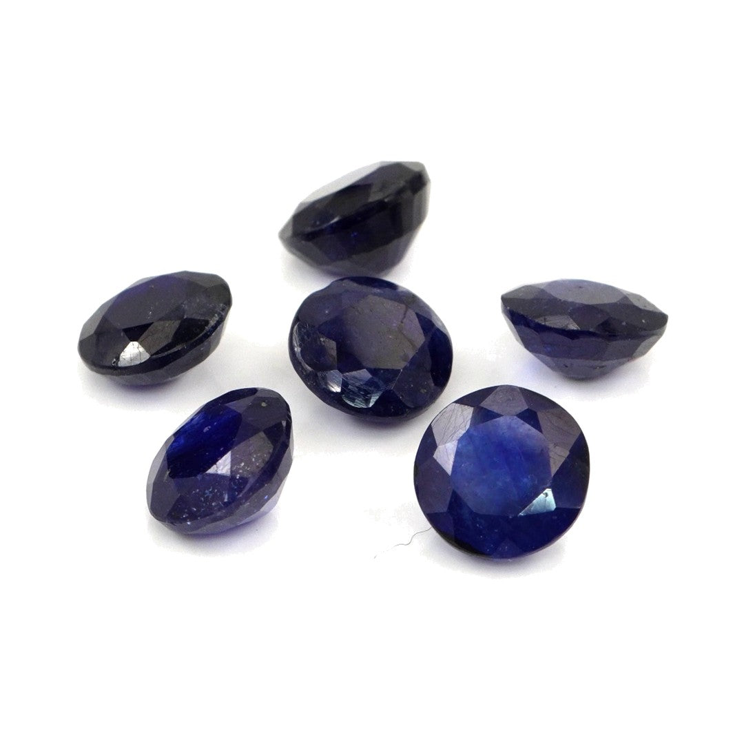Natural Bangkok Blue Sapphire Calibrated Rounds | 9mm & 10mm