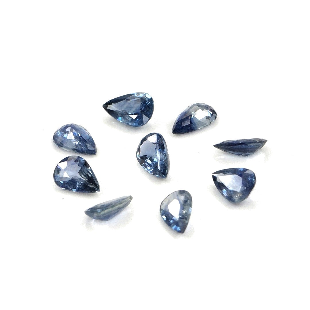 Natural Untreated Blue Sapphire Calibrated Pears | 3x5mm & 4x6mm