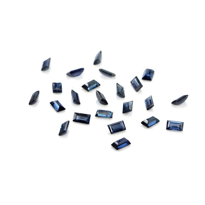 Natural Untreated Blue Sapphire Calibrated Baguettes | 2x4mm & 2.5x5mm