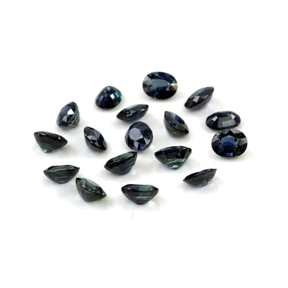Natural Untreated Blue Sapphire Calibrated Ovals | 3x4mm & 4x5mm