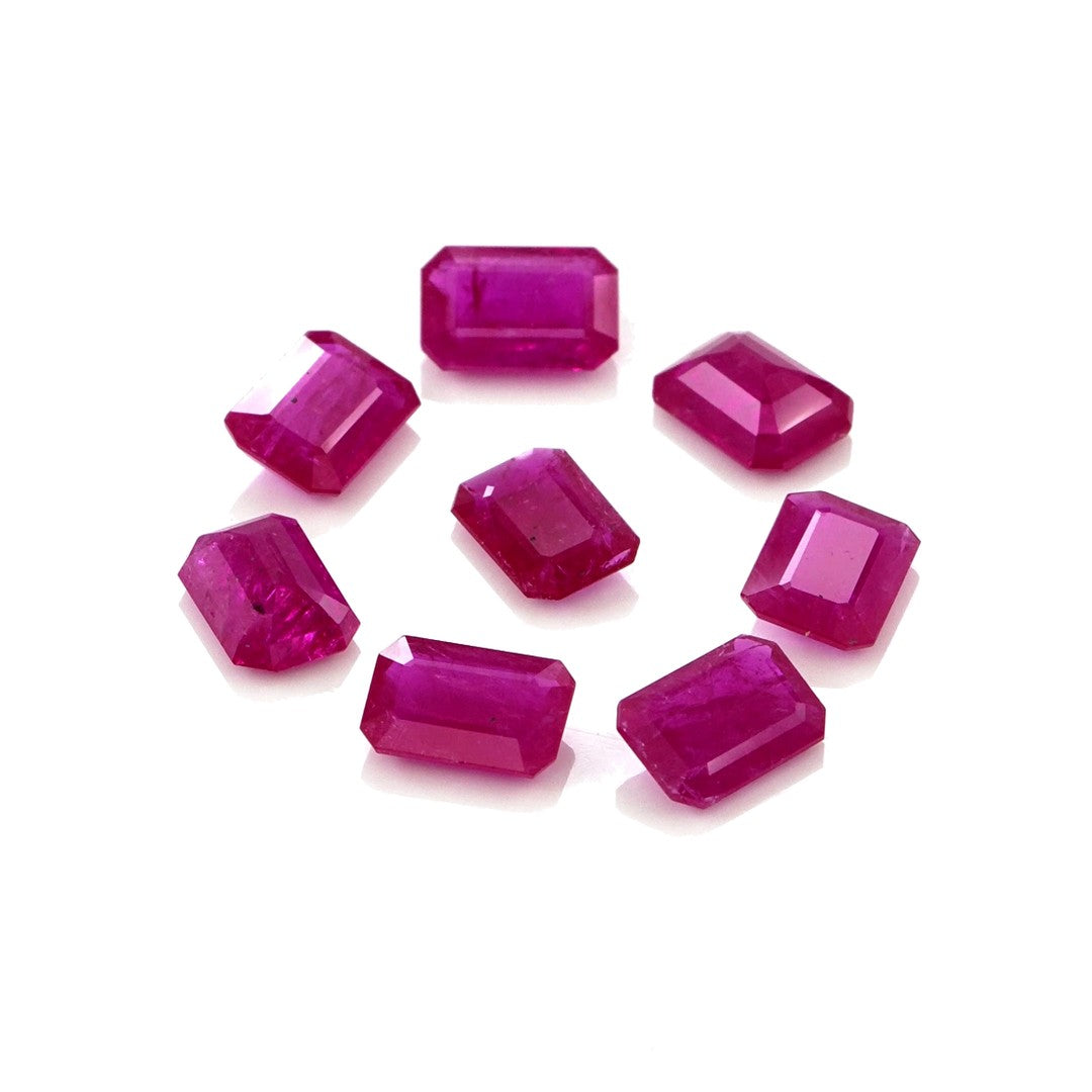 Natural Untreated Mozambique Ruby Calibrated Octagons | 5x7mm & 6x8mm