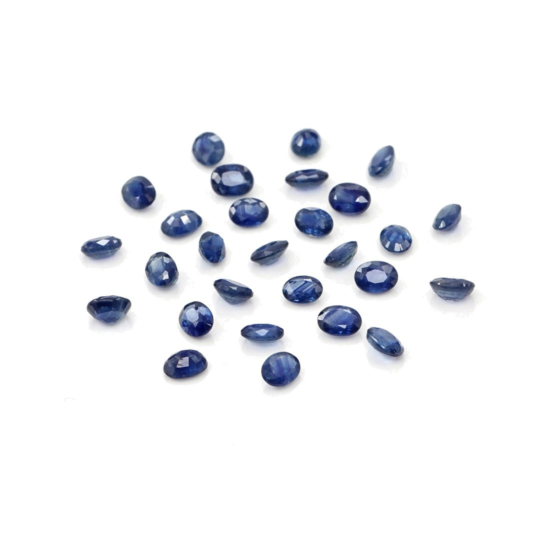 Natural Untreated Blue Sapphire Calibrated Ovals | 3x4mm & 4x5mm