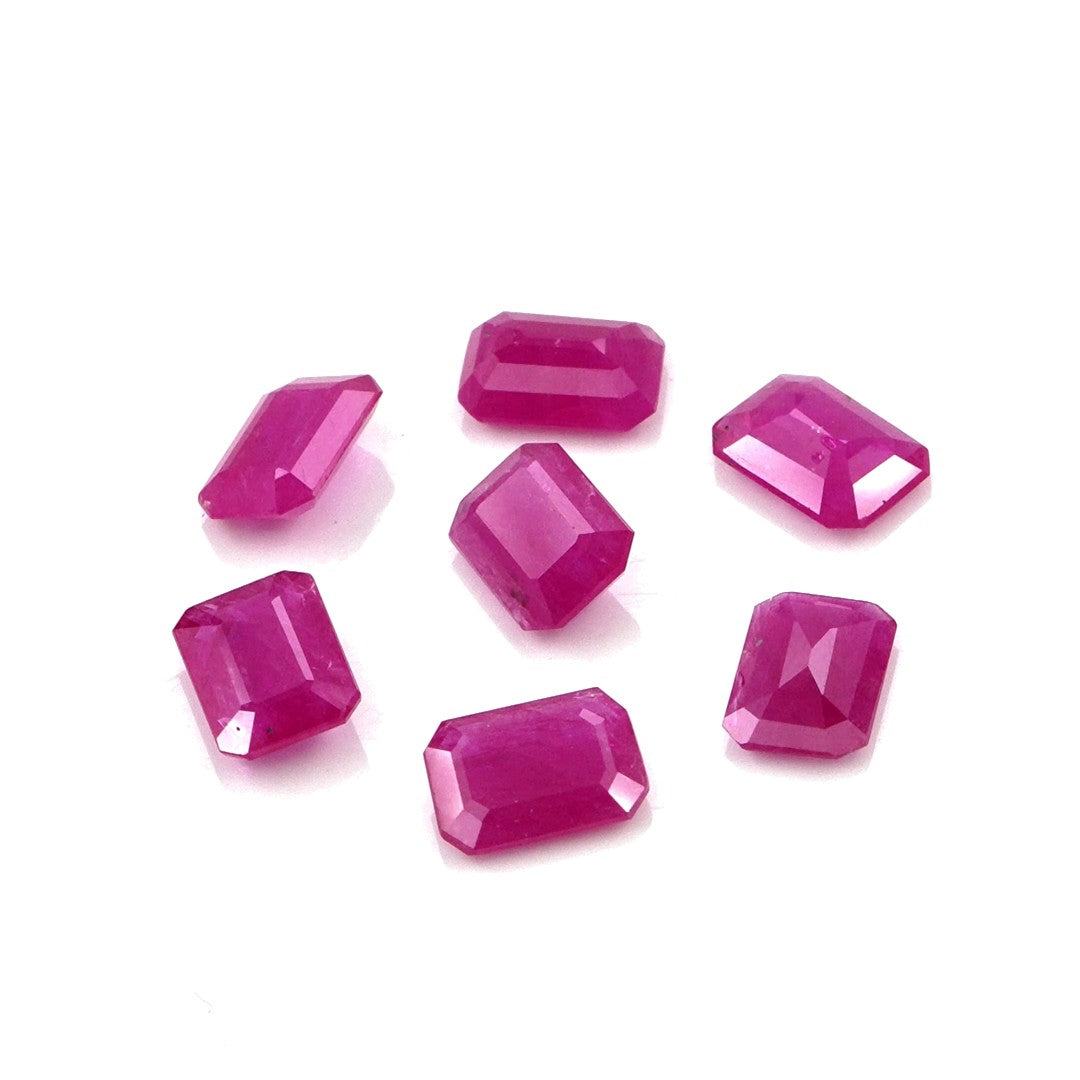 Natural Untreated Mozambique Ruby Calibrated Octagons | 5x7mm & 6x8mm