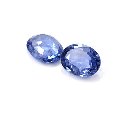 Natural Untreated Ceylon Blue Sapphire Ovals Pair  | 3.60cts
