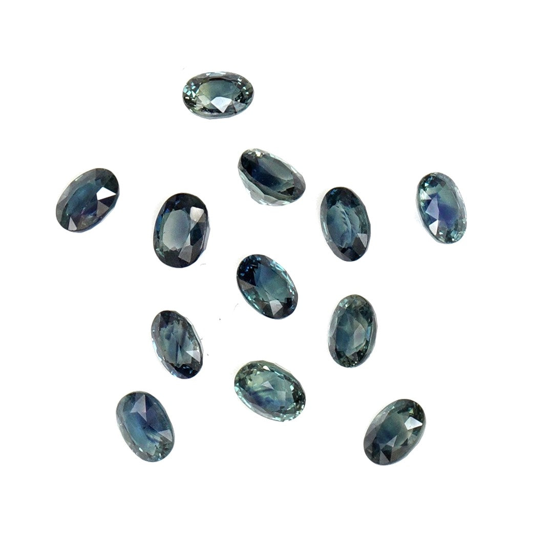 Natural Untreated Australian Teal Sapphire Calibrated Ovals | 3x4mm & 4x5mm
