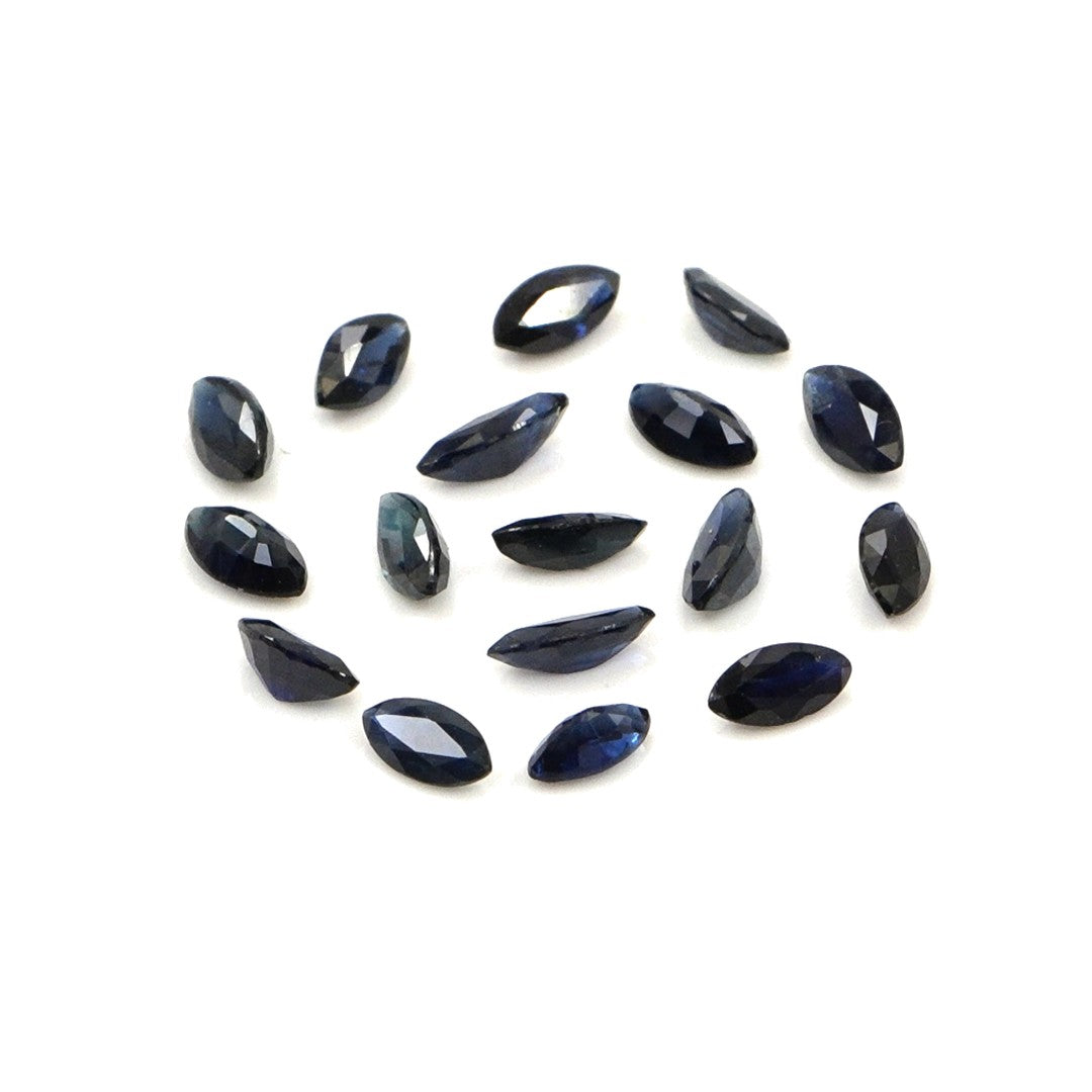 Natural Untreated Blue Sapphire Calibrated Marquise | 1.5x3mm & 2x4mm