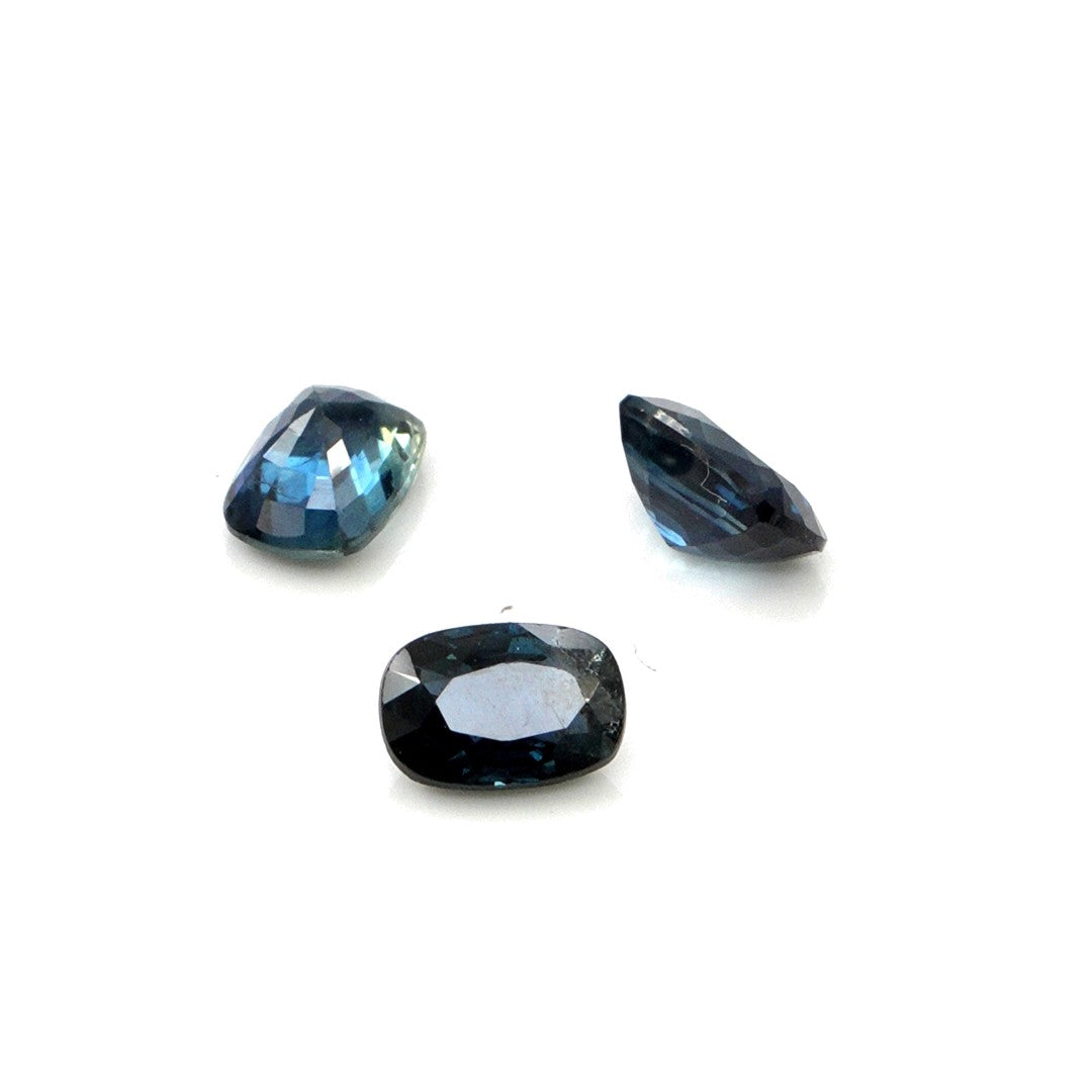 Natural Untreated Australian Teal Sapphire Calibrated Long Cushion | 3x5mm & 4x6mm