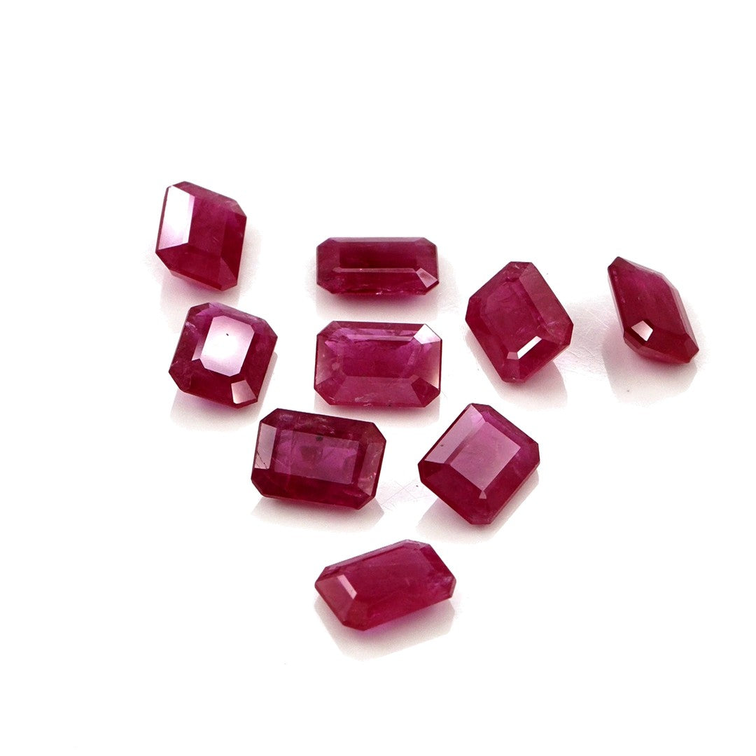 Natural Untreated Mozambique Ruby Calibrated Octagons | 5x7mm & 6x8mm