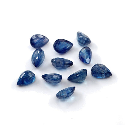 Natural Bangkok Blue Sapphire Calibrated Pears | 5x7mm & 6x8mm