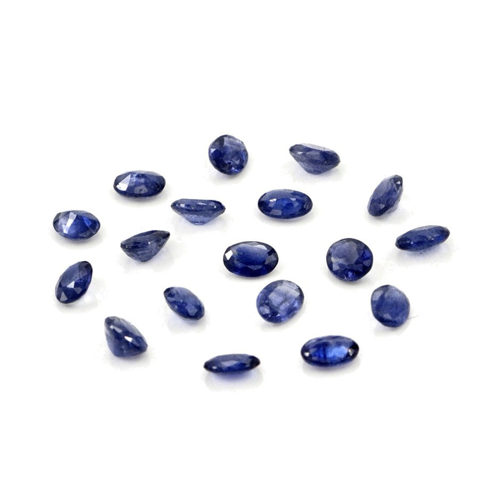 Natural Untreated Blue Sapphire Calibrated Ovals | 3x4mm & 4x5mm