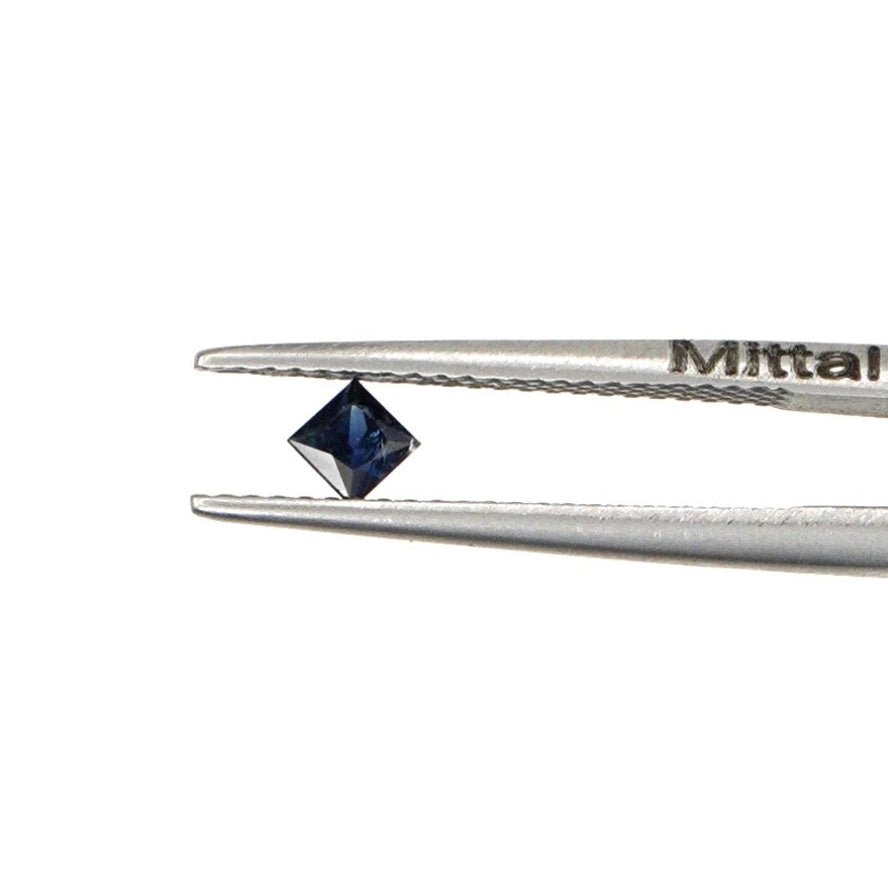 Natural Untreated Blue Sapphire Calibrated Squares | 3mm & 3.5mm