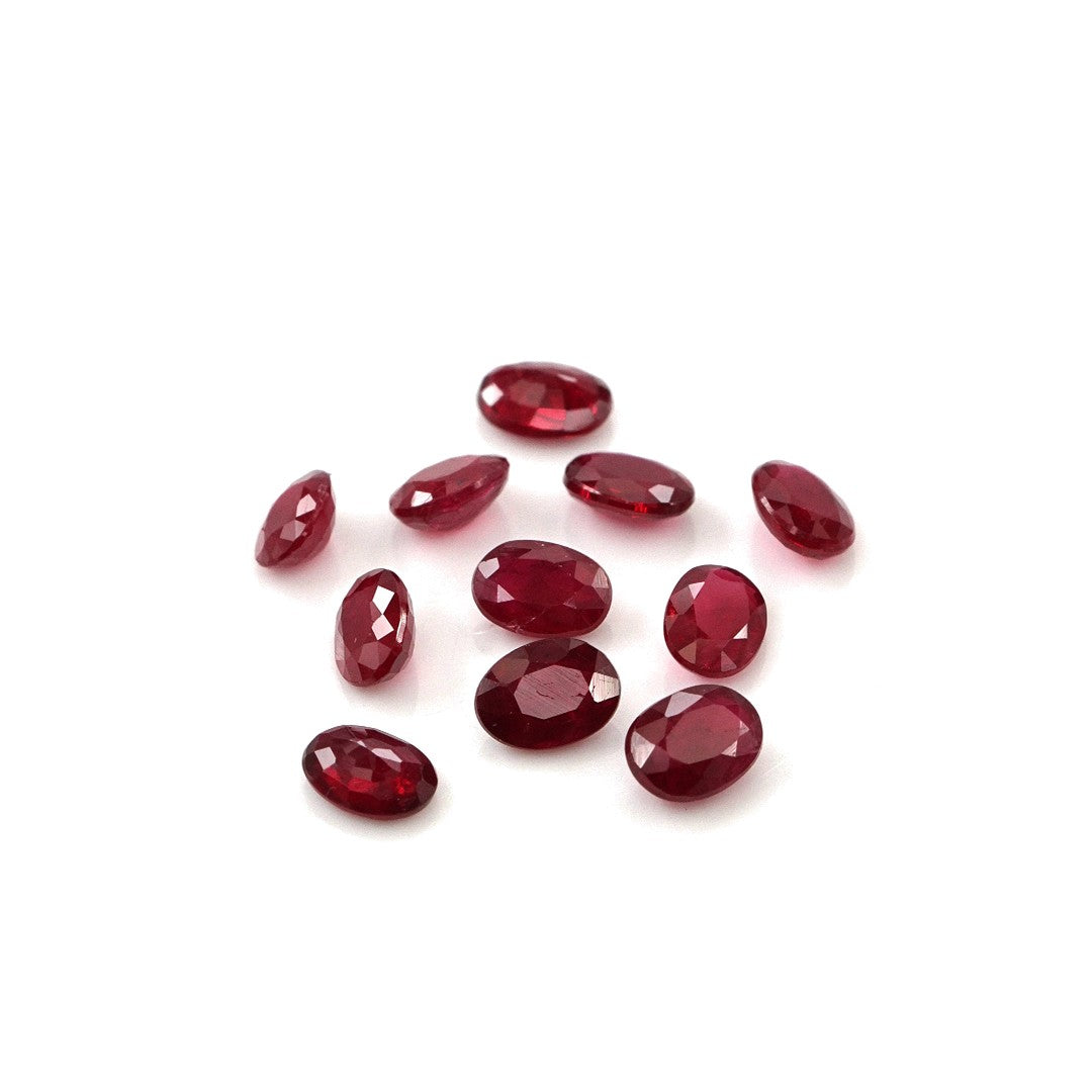 Natural Untreated African Ruby Calibrated Ovals | 2x3mm & 3x4mm
