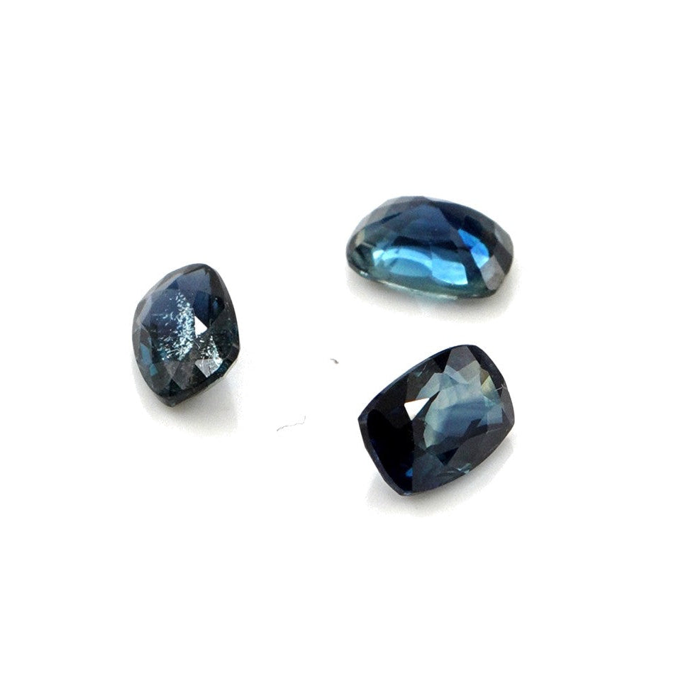 Natural Untreated Australian Teal Sapphire Calibrated Long Cushion | 3x5mm & 4x6mm