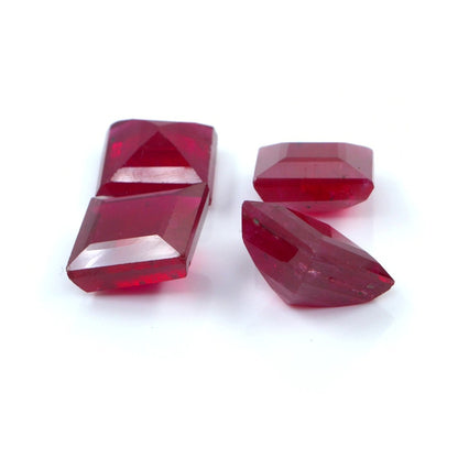 Natural Bangkok Ruby Calibrated Squares | 4.5mm & 5.5mm