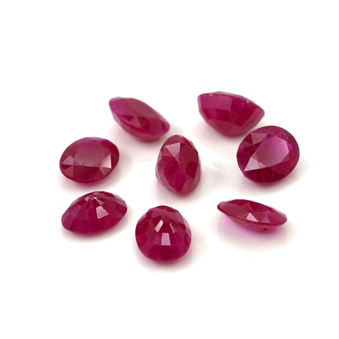 Natural Untreated Burma Ruby Calibrated Ovals | 5x7mm & 6x8mm