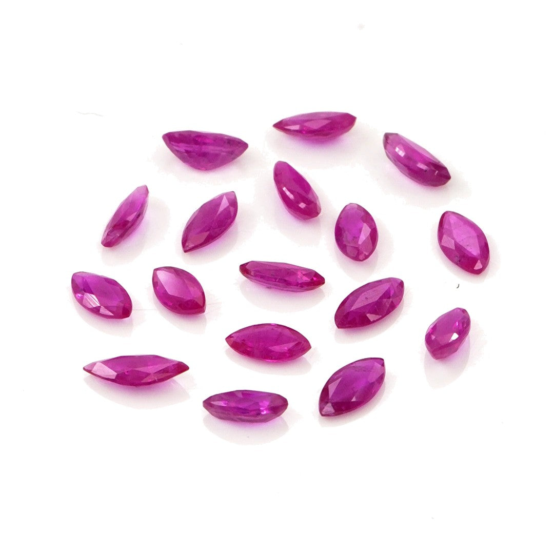 Natural Untreated Burma Ruby Calibrated Marquise | 2x4mm & 2.5x5mm