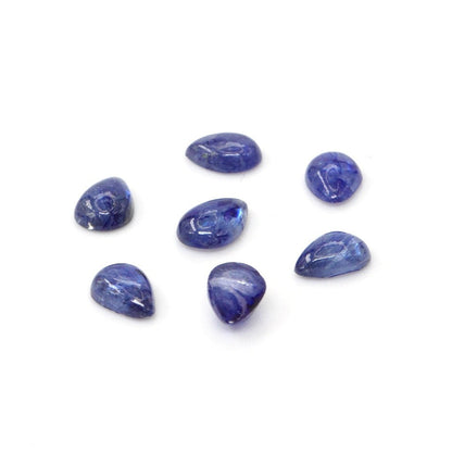 Natural Bangkok Blue Sapphire Calibrated Cabochon Pears | 3x5mm & 4x6mm