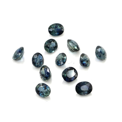 Natural Untreated Australian Teal Sapphire Calibrated Ovals | 3x4mm & 4x5mm