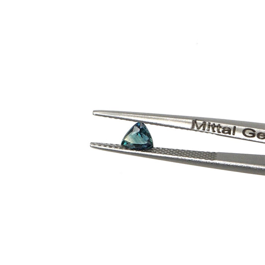 Natural Untreated Australian Teal Sapphire Calibrated Trillions | 5mm & 6mm