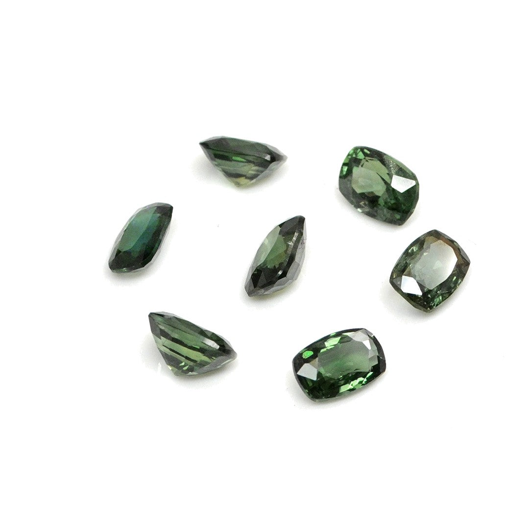 Natural Untreated Australian Teal Sapphire Calibrated Long Cushions | 3x4mm & 4x5mm