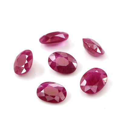 Natural Untreated Burma Ruby Calibrated Ovals | 5x7mm & 6x8mm