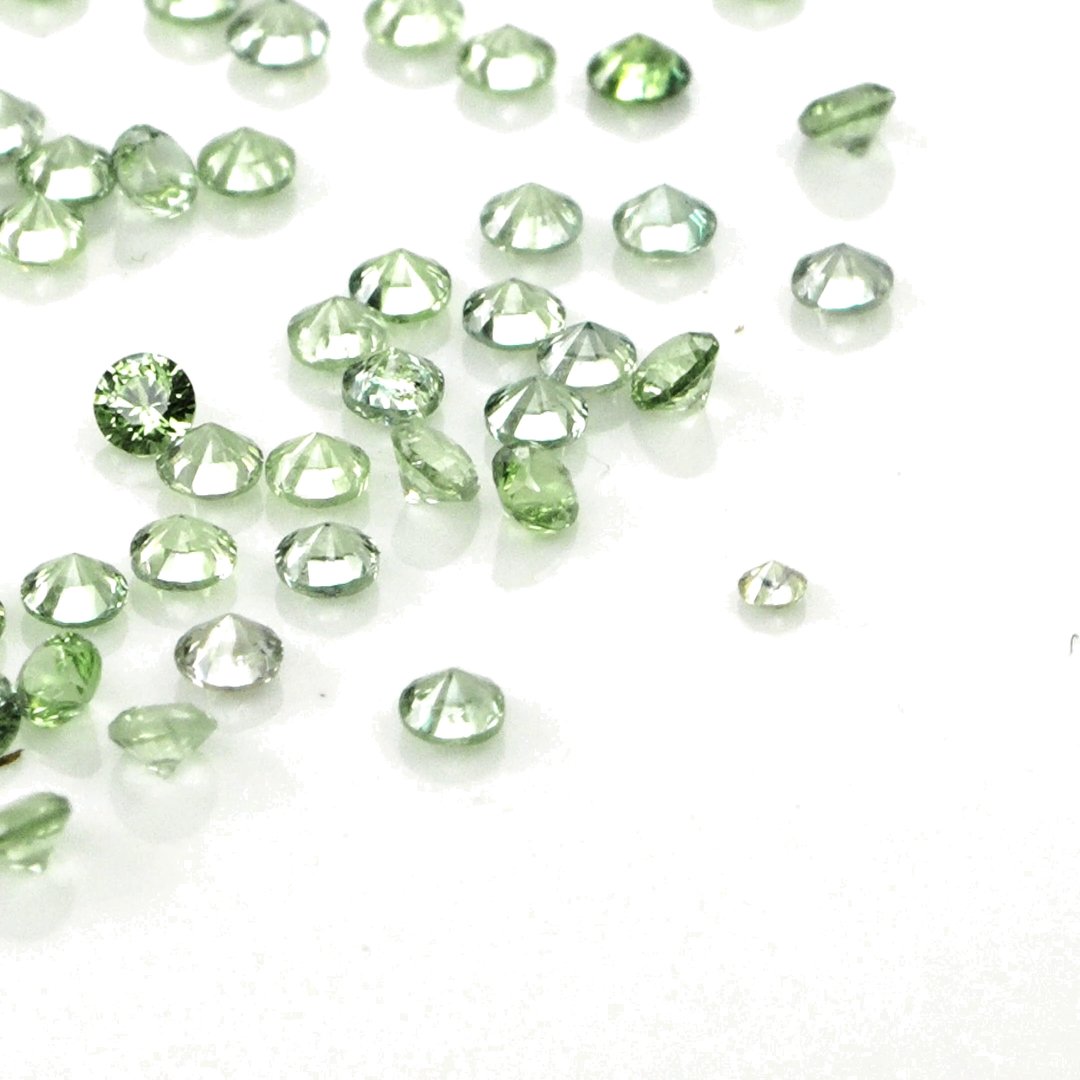 Natural Untreated Green Sapphire Calibrated Rounds | 1mm & 1.5mm