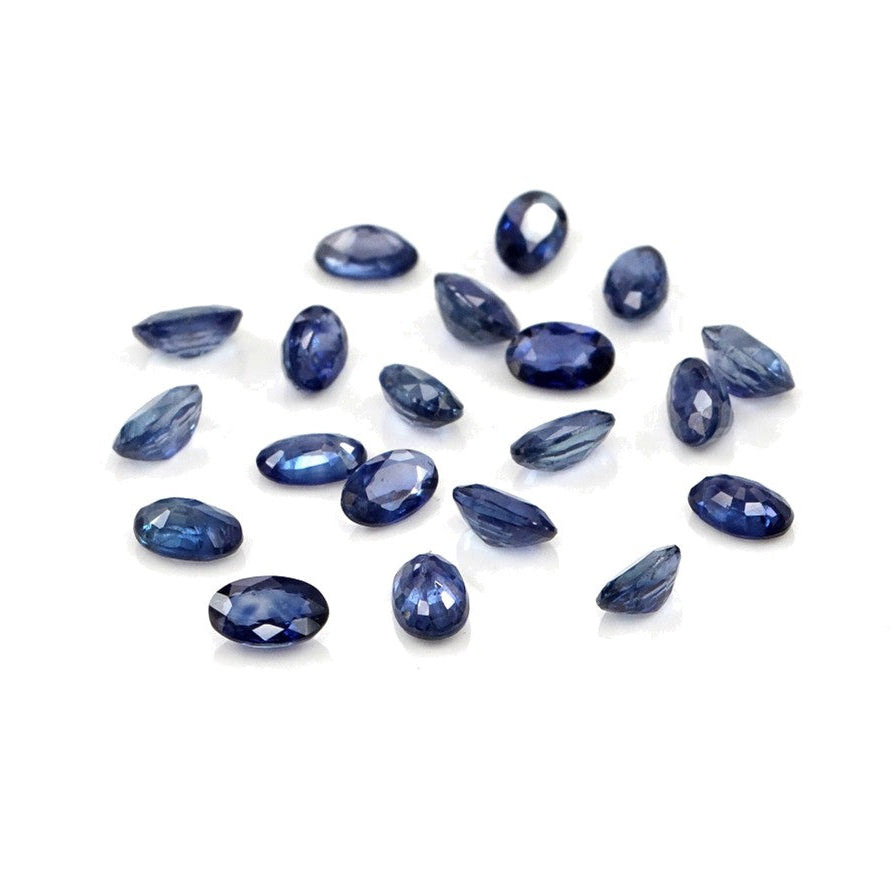 Natural Untreated Blue Sapphire Calibrated Ovals | 3x5mm & 4x6mm