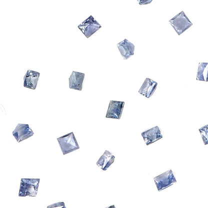 Natural Untreated Blue Sapphire Calibrated Squares | 3mm & 3.5mm