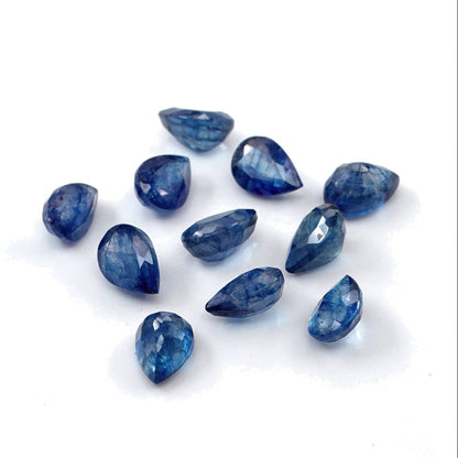 Natural Bangkok Blue Sapphire Calibrated Pears | 5x7mm & 6x8mm